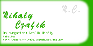 mihaly czafik business card